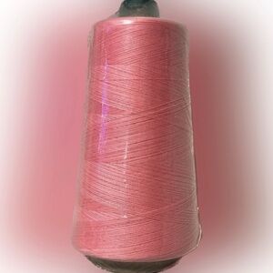 🍄NEW Pink Thread Cone 6,000 Yards Polyester Sewing Art Surging Craft